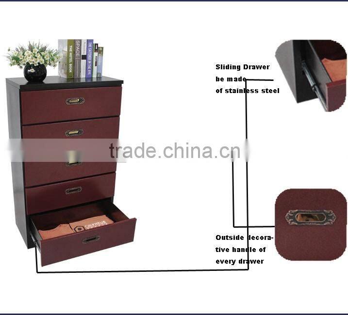 Custom-defined Livingroom Nightstand Elegant Cinese Red Steel Drawer Cabinet Half Height Storage Cabinet