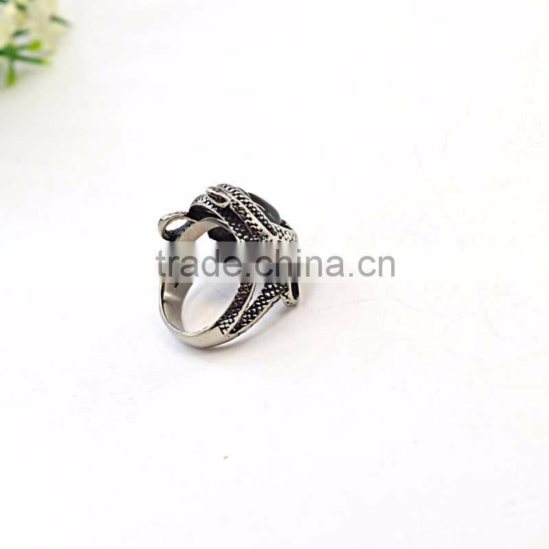 stainless steel big eye snake ring men's punk rock jewelry ring