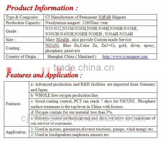 SGS certificated small black neodymium powerful magnet for industry