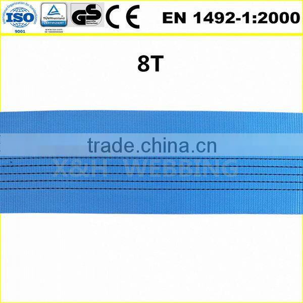 8T eye to eye flat polyester web sling