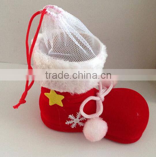 Gift Bag Xmas Decoration Christmas Santa Socks Stocking Red