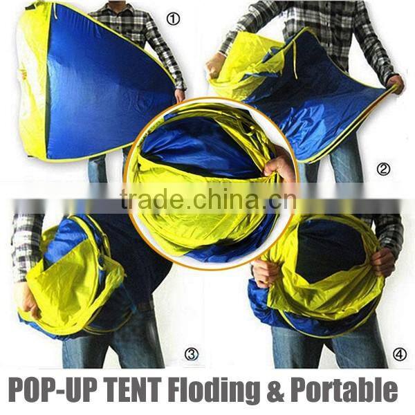 Best selling 2016 Spring Steel Wire Pop up Beach Tent