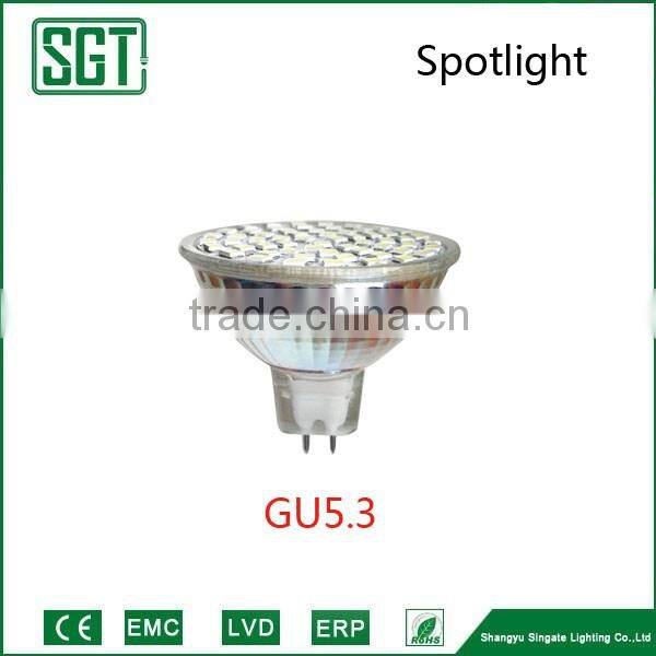 LED Spotlight SMD2835 60pcs MR16 GU5.3/GU10 RGB warm white