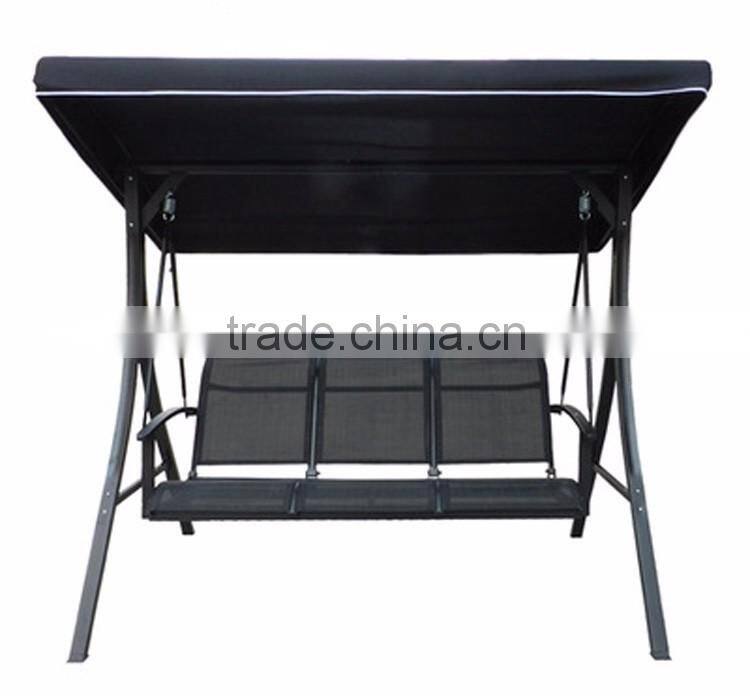 Luxury Leisure Wrought Iron Indoor Swing Chair With Stand 3 Seat Chair Swing