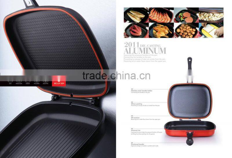 30cm demountable DOUBLE FRY PAN with non stick coating