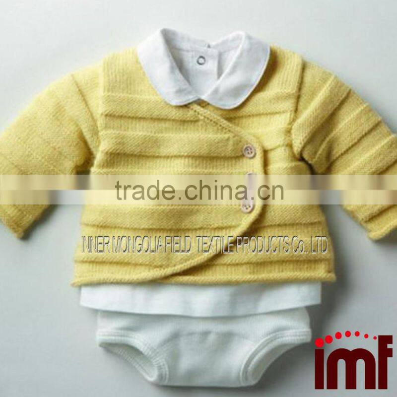 Infant Cashmere Cute Little Yellow Cardigan