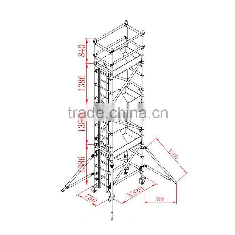 OEM all kinds of New Design high quality aluminum scaffolding for sale