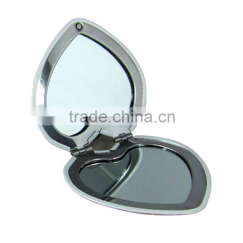customized heart shape make up mirror