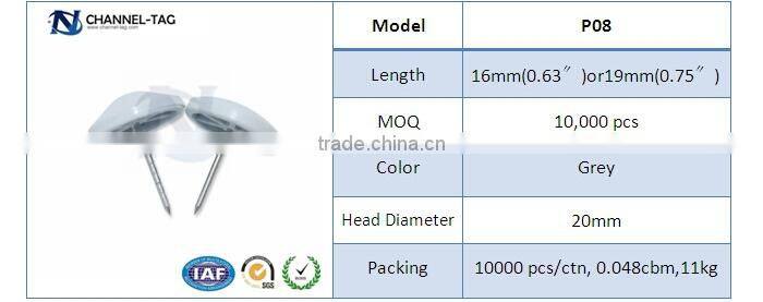 2014 Economy big round plastic pin safety pin eas hard tag pin