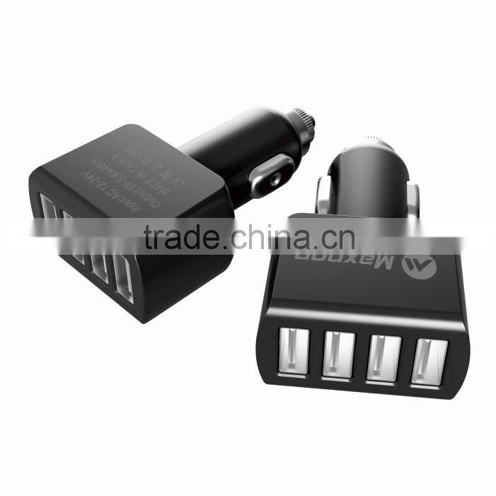 Best selling 5V 5.5A 4 ports usb car charger for smart phone and tablet