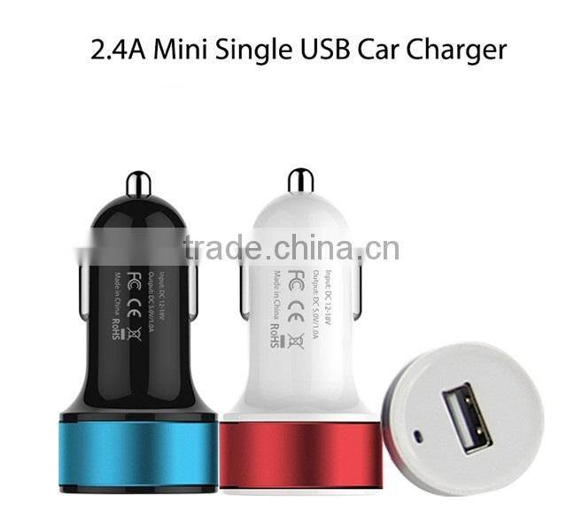 In-car Charger 2.4A 12-18V with MFI Certificate for iPad DV Camera PSP etc