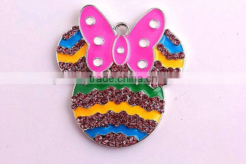 2016 Newest Fashion Cute Fruit shape Rhinestone Charm Cartoon Pendants For Kids Necklaces Jewelry Making!