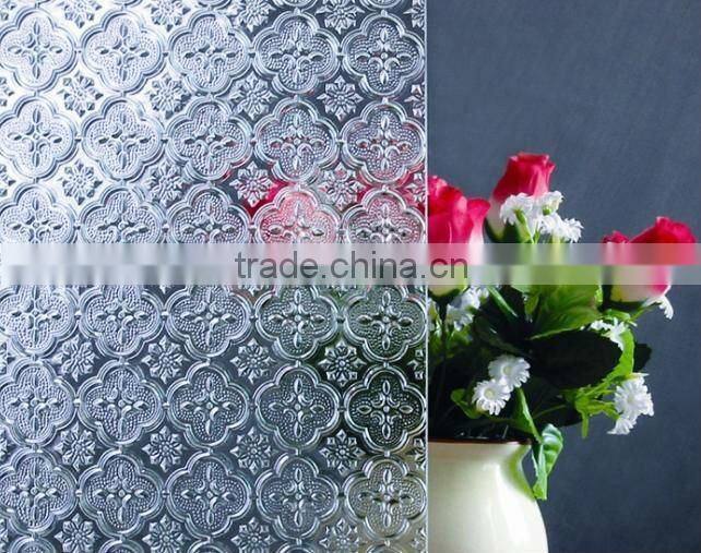 clear patterned glass/decorative glass for wall decorations,home doors