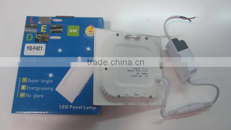 6W square Recessed LED panel light