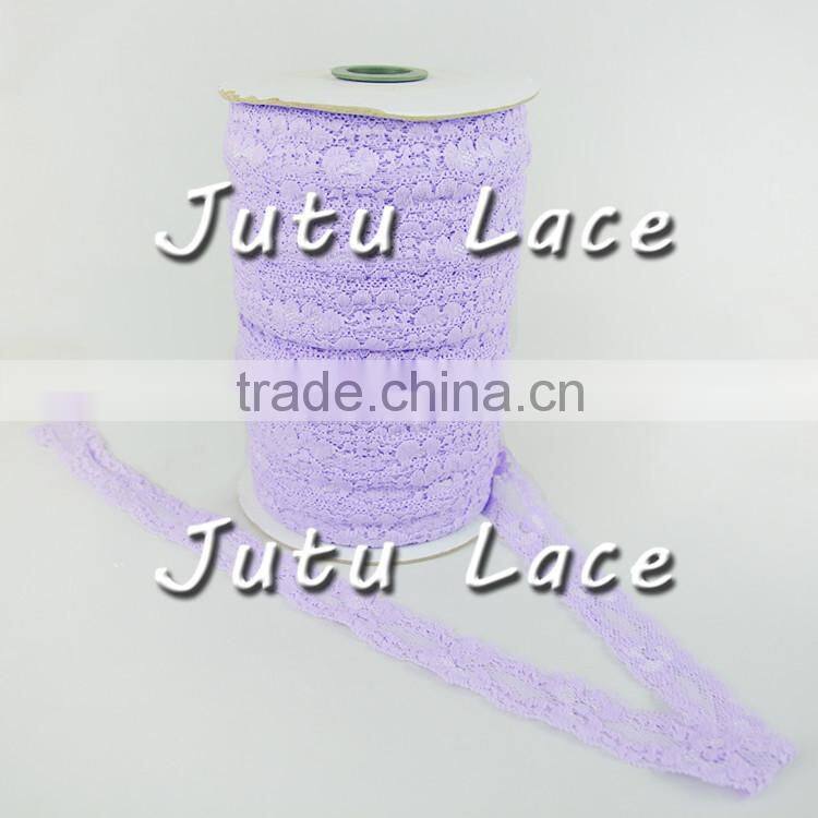 Elastic Lace - Lace Ribbon- Elastic by the yard - Shiny Elastic - Stretch Lace - Stretchy White Lace