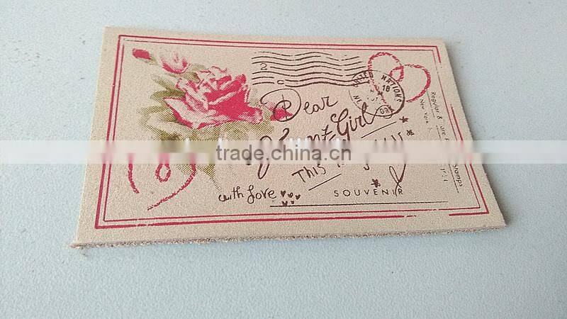 Customer Printed Debossed Leather Patch with Factory Price