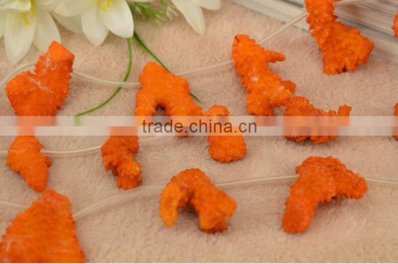 wholesale dyed in orange coral natural material coral gemstone for jewellery making