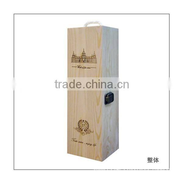 Chinese Customized Single Bottle Wood Wine Box