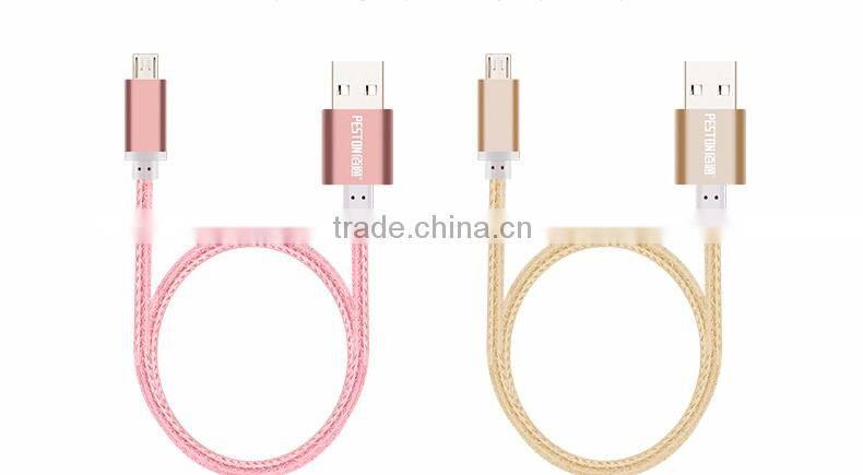 25CM Mini Nylon Metal Micro USB Cable Colorful Mobile Phone Cable for iPhone/Android/Type C