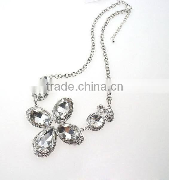 Gold filled Clear Diamond Glass Necklaces