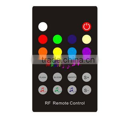 18-key RF music rgb led controller aluminum music rgb led controller audio audio Led rgb controller sound led controller CE,RoHS