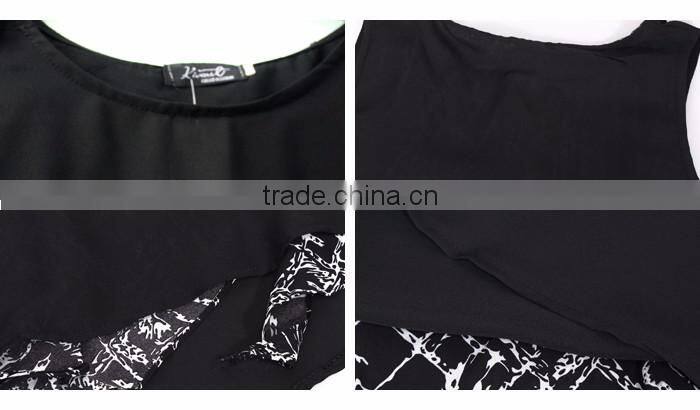 Wholesale Fashion Black Sleeveless Tank Top For Girls