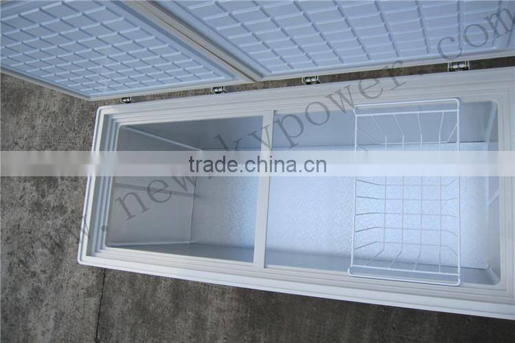 318L customized island freezer solar freezer 12v dc freezer compressor