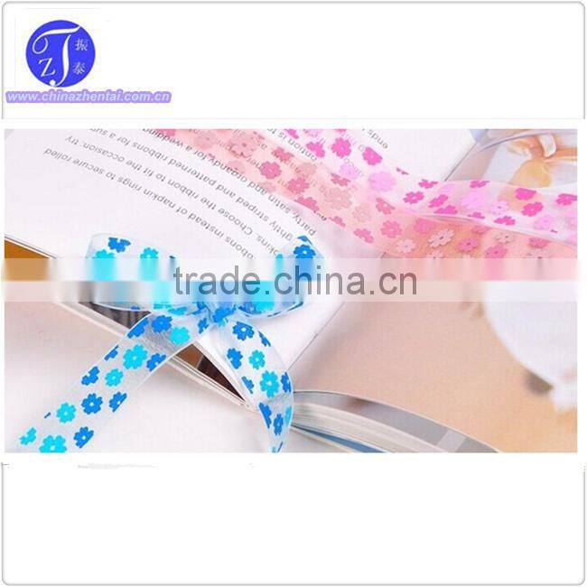 China Manufacturer supply colorful satin edges organza ribbon with gold wire