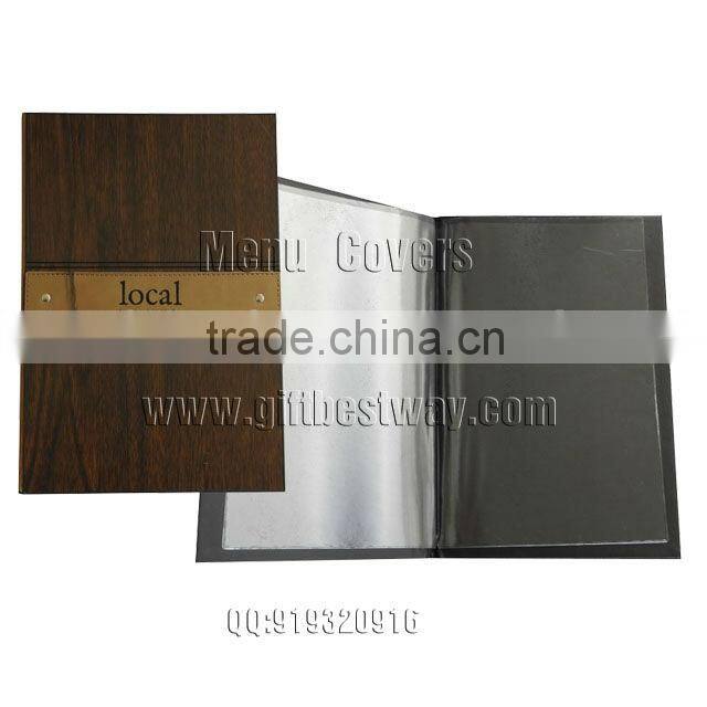 New promotional wholesale restaurant wood menu cover