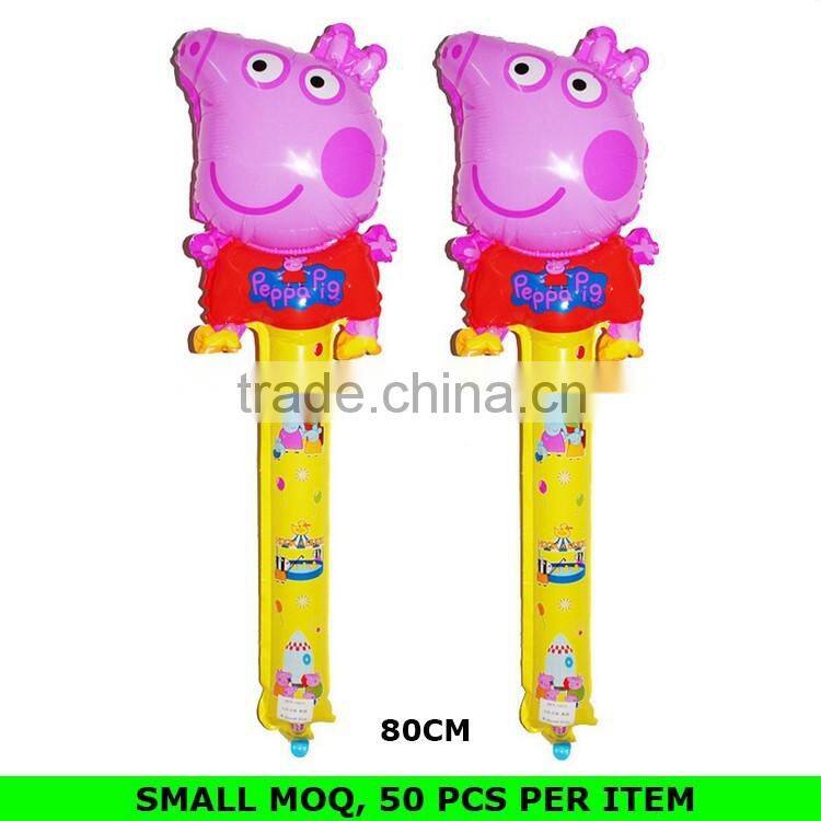 Wholesale Mini Round Shape Chirismas Santa Claus Mylar Inflatable Clap Stick Balloon