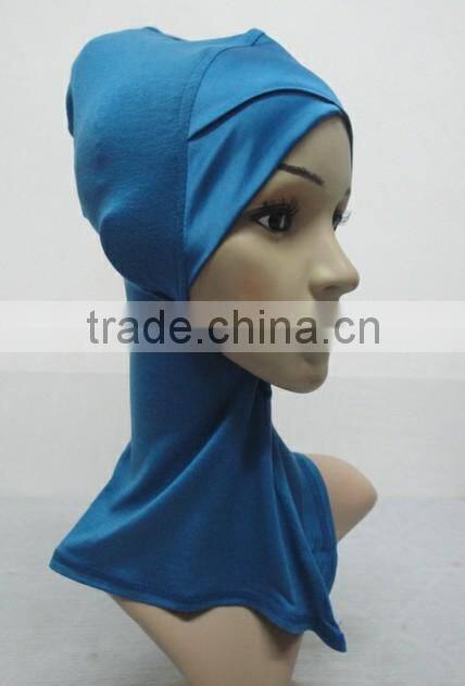 C047 new style both sides satin crossover ninja inner underscarf,full underscarf to cover neck