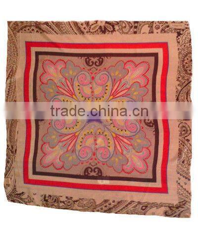 silk scarf panuelos de seda foulards with beautiful pattern