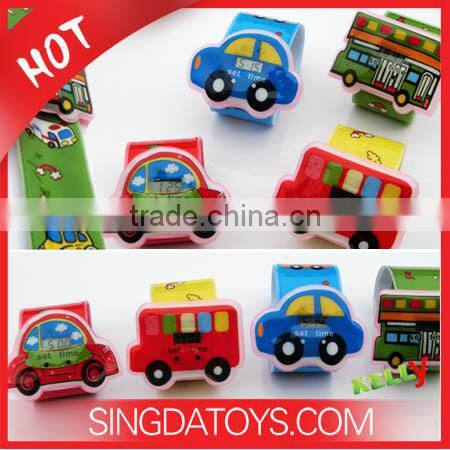 Own Factory Product G101-3 Cute Vehicles Pattern Boys Slap Watch
