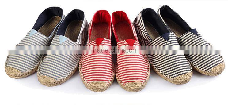 Girls fashion strip canvas shoes