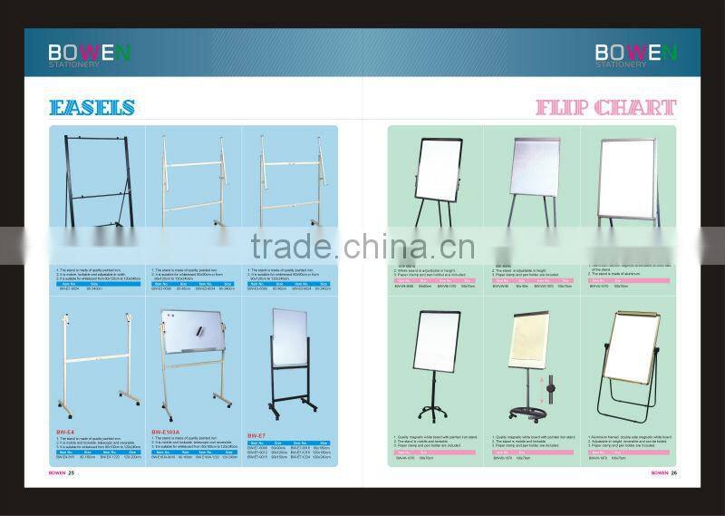 Various sizes available 12 mm silver aluminum frame with ABS corners office writing magnetic white board