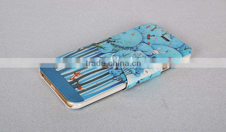 Forest Print Mobile Phone Case PU+PC Wallet leather Case For iPhone 6
