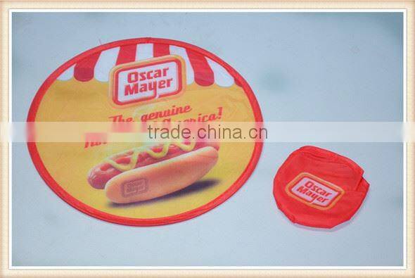 Promotional foldup plastic frisbee