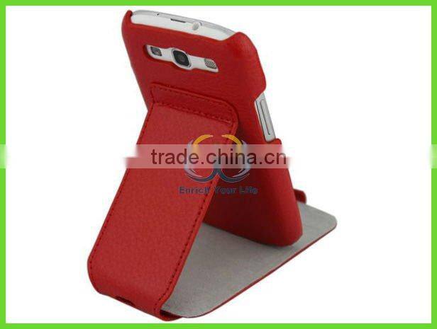 red flip case leather for samsung galaxy s3
