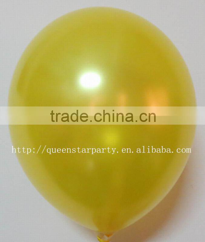 Latex balloons party balloons Metallic color yellow