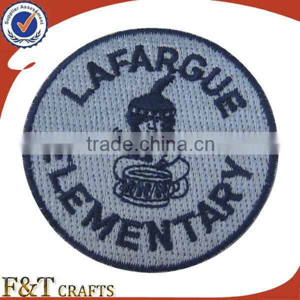 simple design round shape indian embroidery patches factory