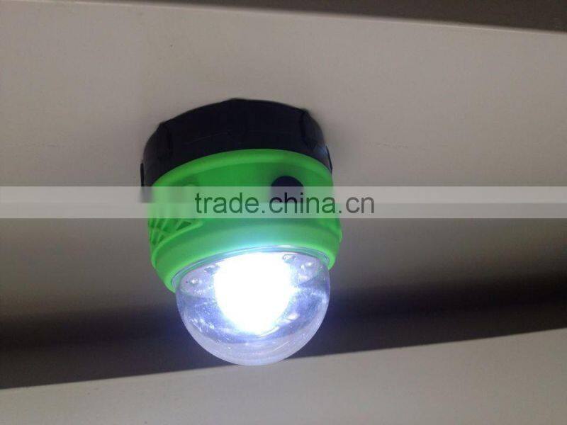 1W +10LED Magnetic small Camping lantern and Hook led flashlight Plastic hanging lantern mini plastic lantern