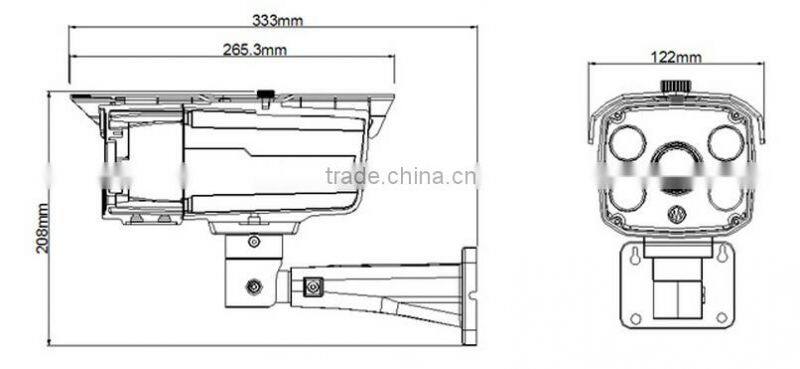 Waterproof 100M Night Vision CMOS 900TVL Megapixel CS Lens 960H CCTV IR Camera