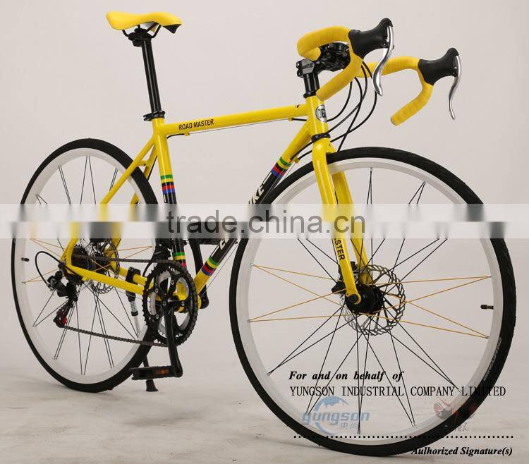 Classical old style bicycle cheap steel road bike 14S with drop handlebar