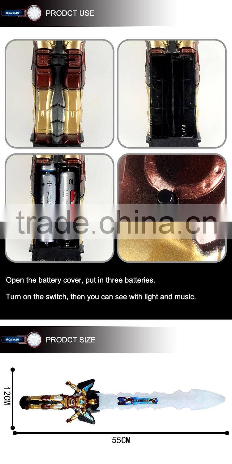 2016 popular kids toy ninja sword with light and sound