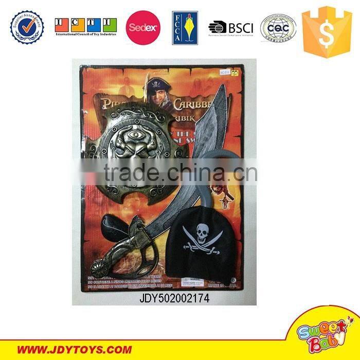 4PCS/Set plastic pirate sword and shield play weapon toys,hallowen cosplay costume.