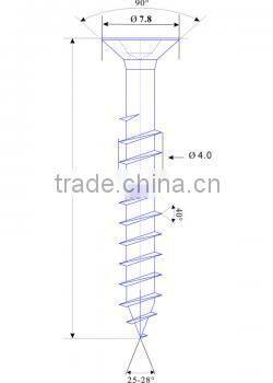 Chipboard Screw CSK Head
