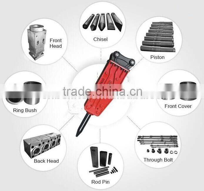 50 to 60 ton Hydraulic Backhoe Loader Spare Parts with 180mm chisel diameter