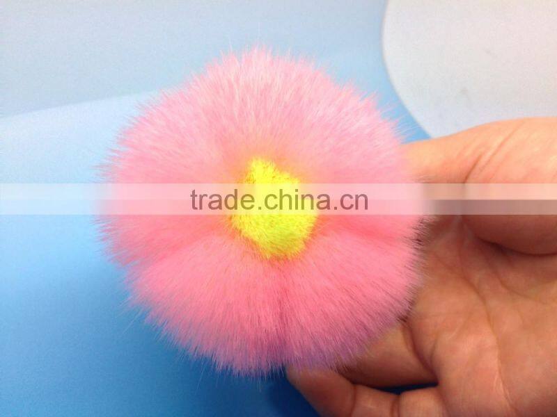 pink flower shape make up kabuki brush/synthetic hair cosmetic brushes