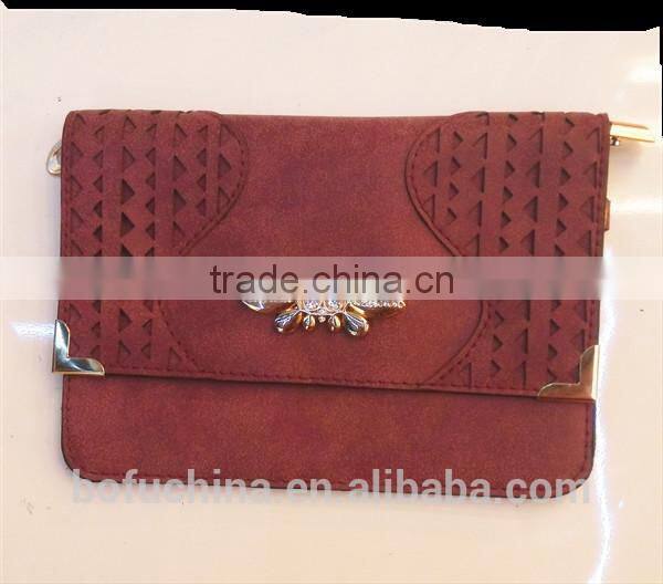 Vintage Style Small Saddle Leather Envelope Clutch Bag Women's Bag