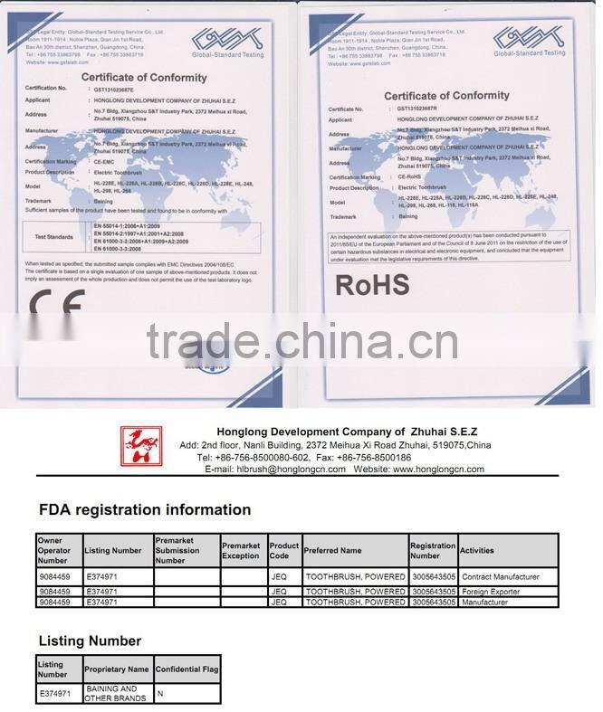 high quality CE approach oral care battery toothbrush